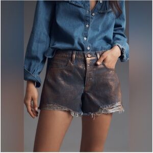 Metallic Bronze Women Shorts